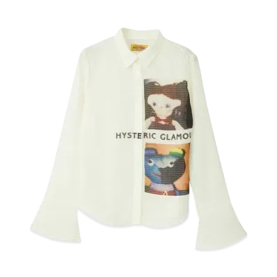 HYSTERIC GLAMOUR Hysteric Doll&Rainbow Bear Frill Cuff Blouse "White"