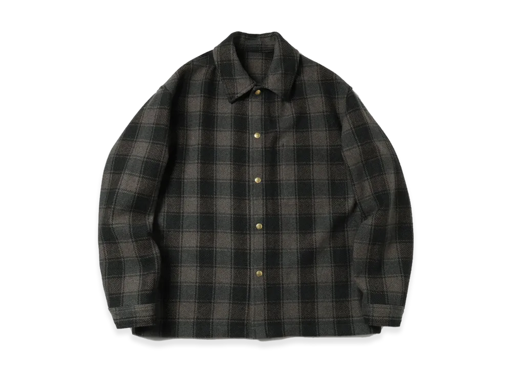 A.PRESSE Wool Cashmere CPO Shirts "Green"