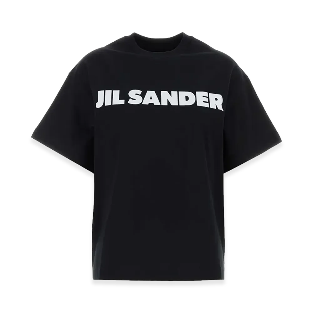 Jil Sander Logo Print Cotton Jersey T-Shirt "Black"