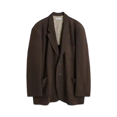 OUR LEGACY Embrace Blazer Arctic Linen "Antique Chocolate"