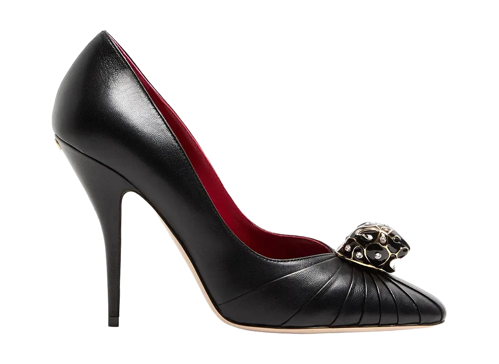 Valentino Garavani Women's Black Leather Pas De Chat Pumps "Black"