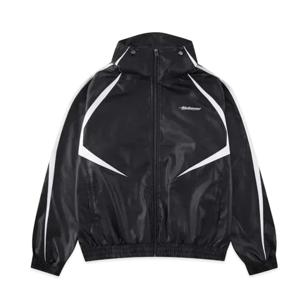 Unknown London Leather Track Jacket "Black"