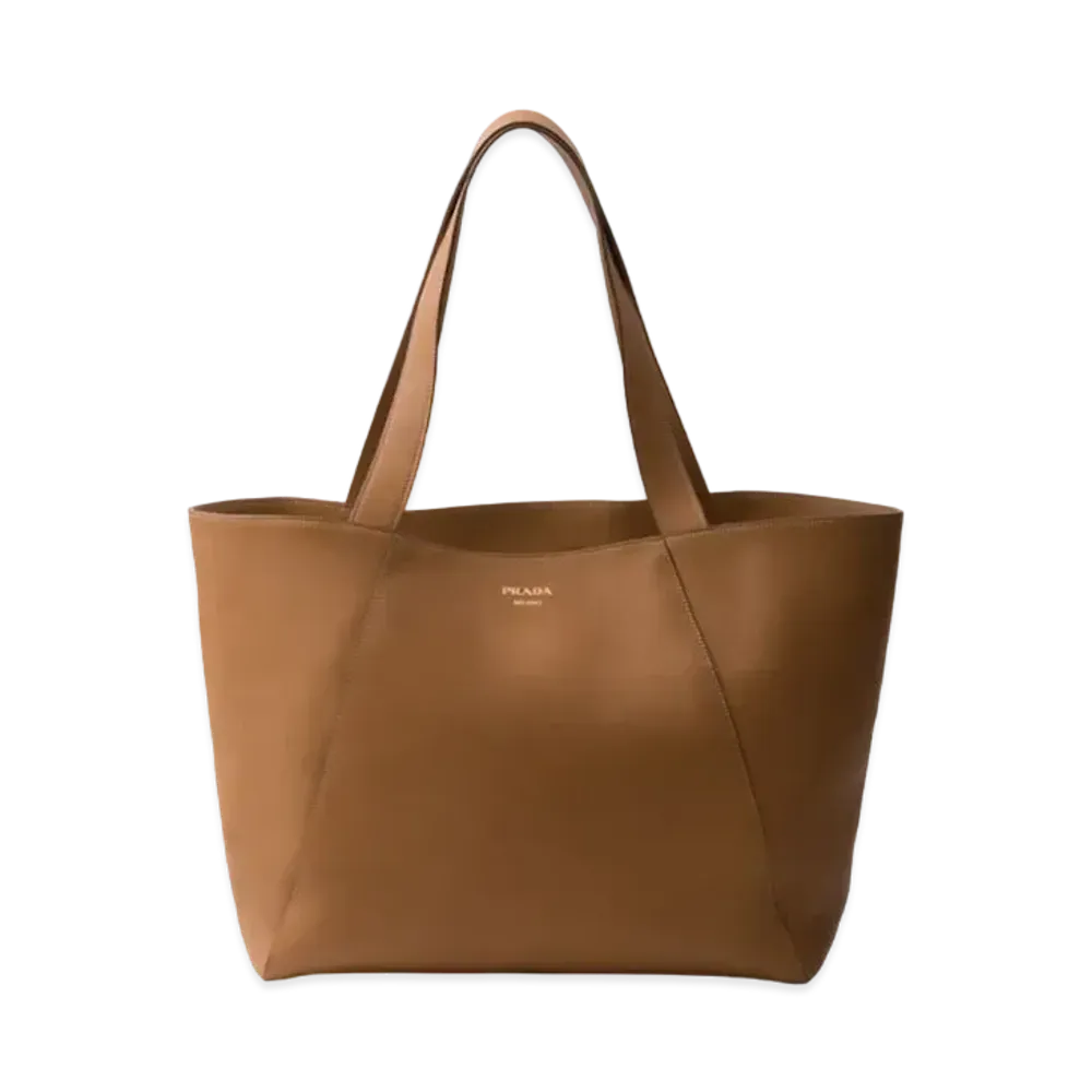 PRADA Leather Tote Bag "Camel"