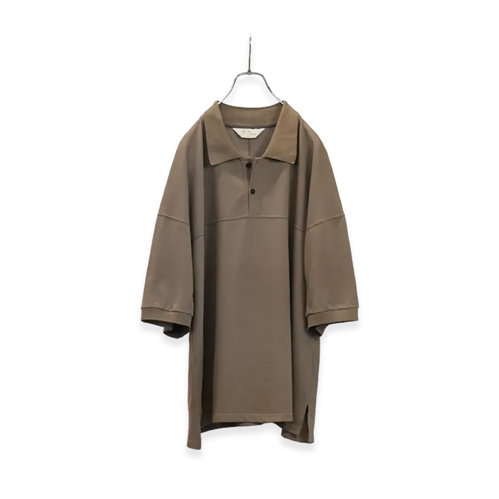 ANCELLM Football S/S Polo "Greige"