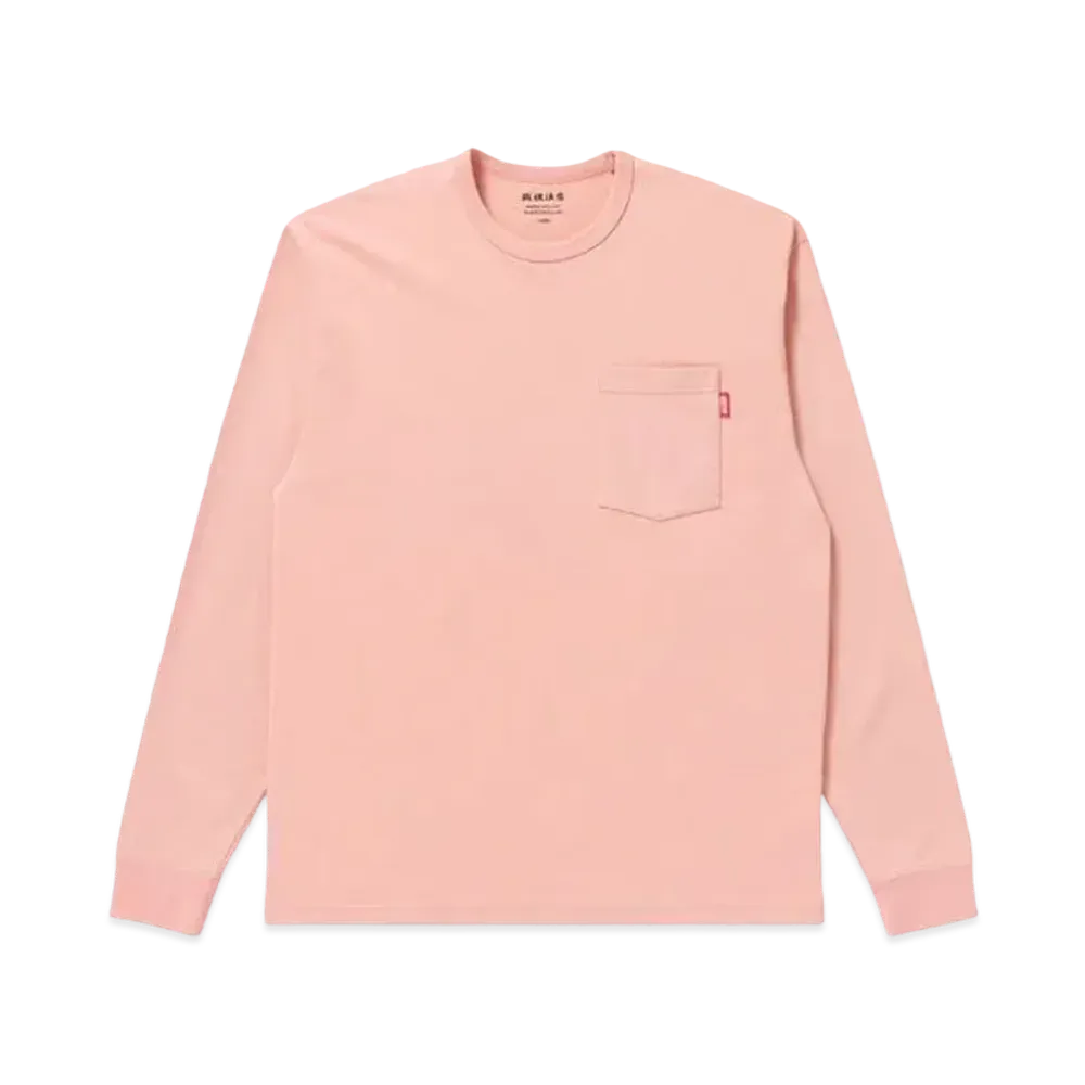 BlackEyePatch Handle With Care Pocket L/S Tee "Light Pink"