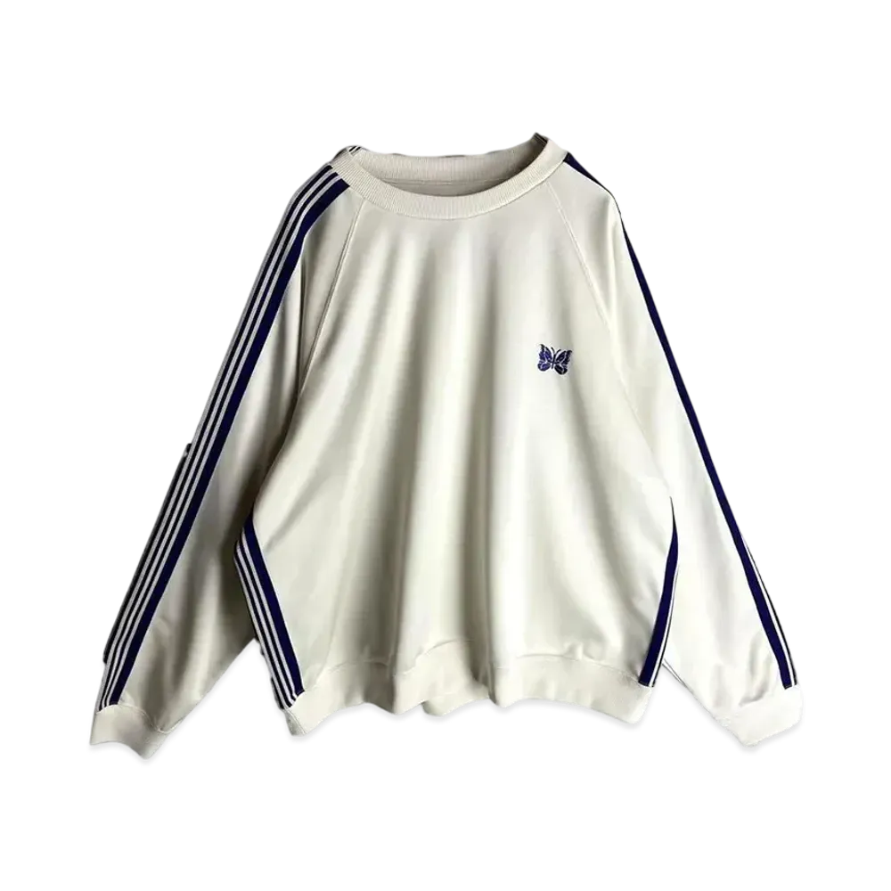 NEEDLES Track Crew Neck Shirt Poly Smooth "Beige"