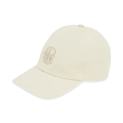 Chloe Swing Cap In Cotton Gabardine "Cement Beige"