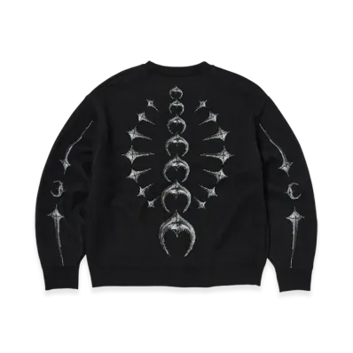 THUG CLUB TC Bone Knit Cardigan "Black"