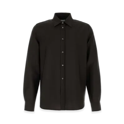 Jil Sander Wool Blend Shirt "Brown/Chocolate"