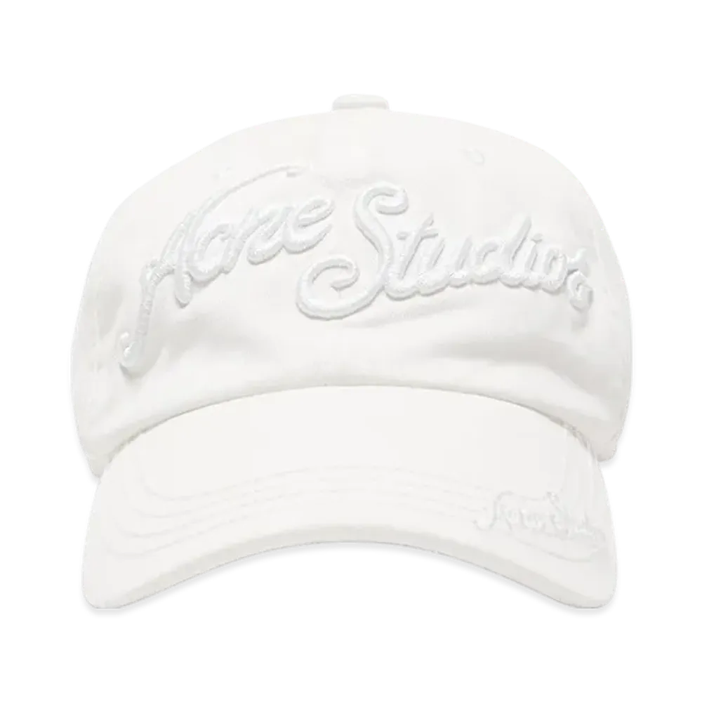 Acne Studios Logo Cap "White/Brown"