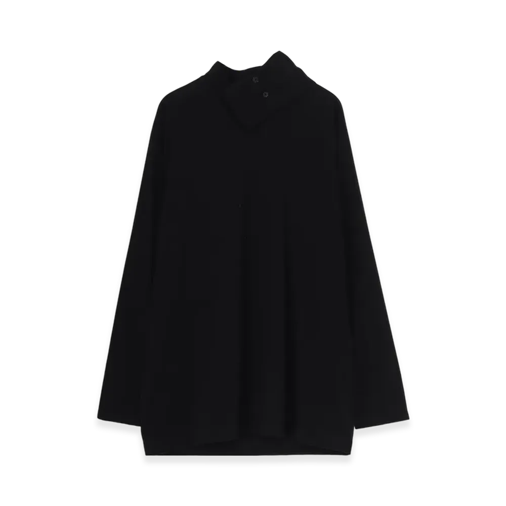 Ground Y Cotton Jersey Turtleneck Long Sleeved T-Shirt "Black"