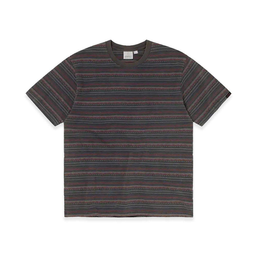 thisisneverthat x GRAMICCI Faded Striped Tee "Charcoal"