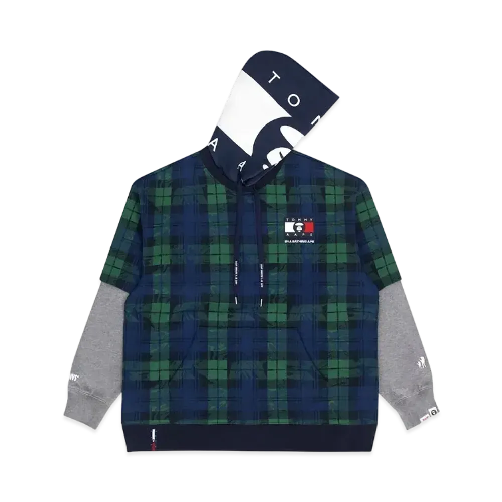 AAPE x Tommy Faux Layered Hoodie "Navy"