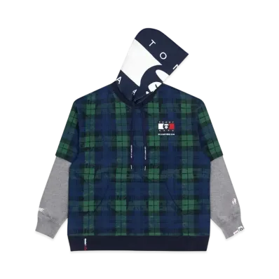 AAPE x Tommy Faux Layered Hoodie "Navy"