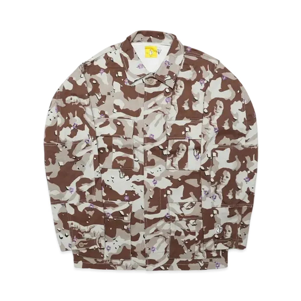 FR2 Love & Peace Nylon Camo Military Jacket "Beige"