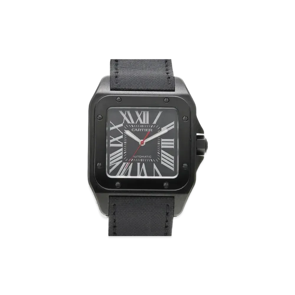 Cartier Santos 100 Carbon Watch "Black" WSSA0006