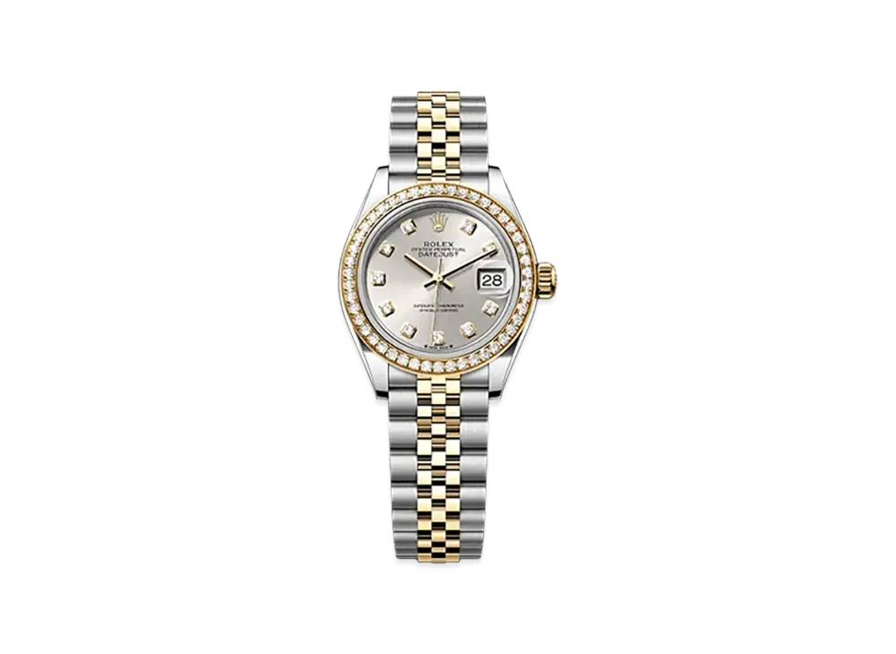 ROLEX Lady-Datejust 28mm Oystersteel & Yellow Gold Diamond 279383RBR "Silver"