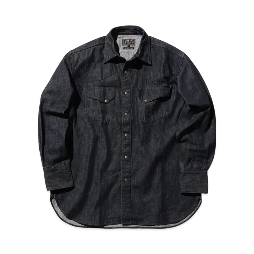 BEAMS Western Shirt Denim Double Dye "O/W"
