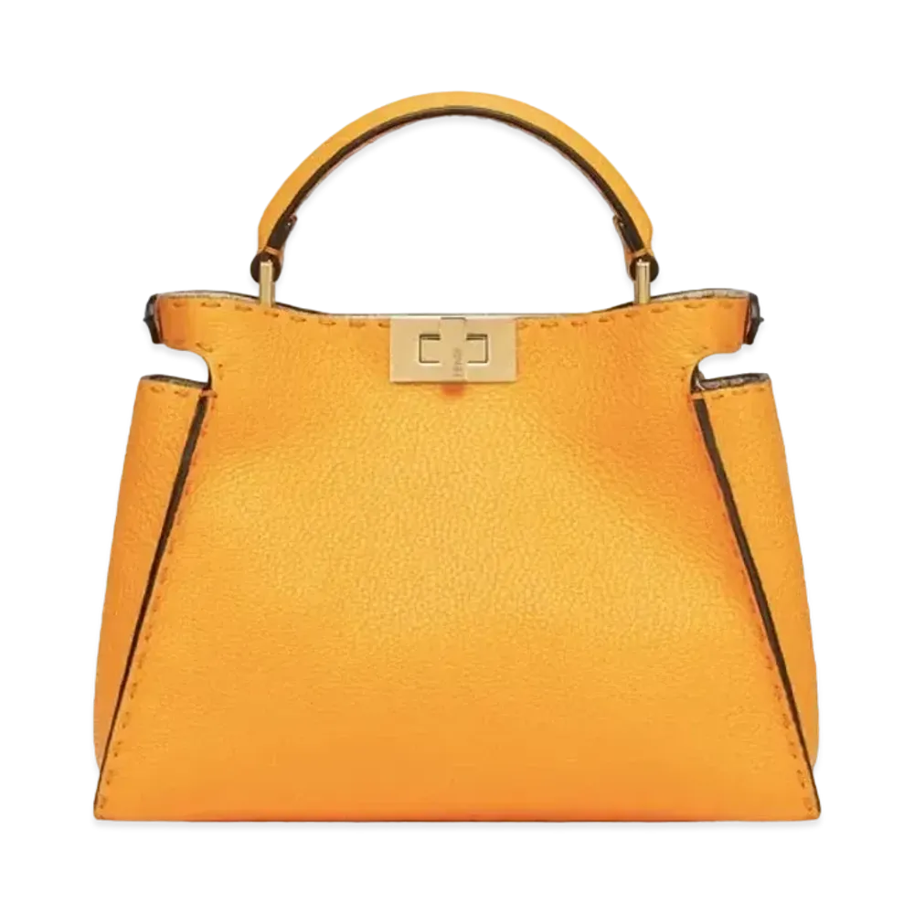 FENDI Peekaboo Essentially Leather Bag "Orange"