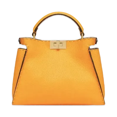 FENDI Peekaboo Essentially Leather Bag "Orange"