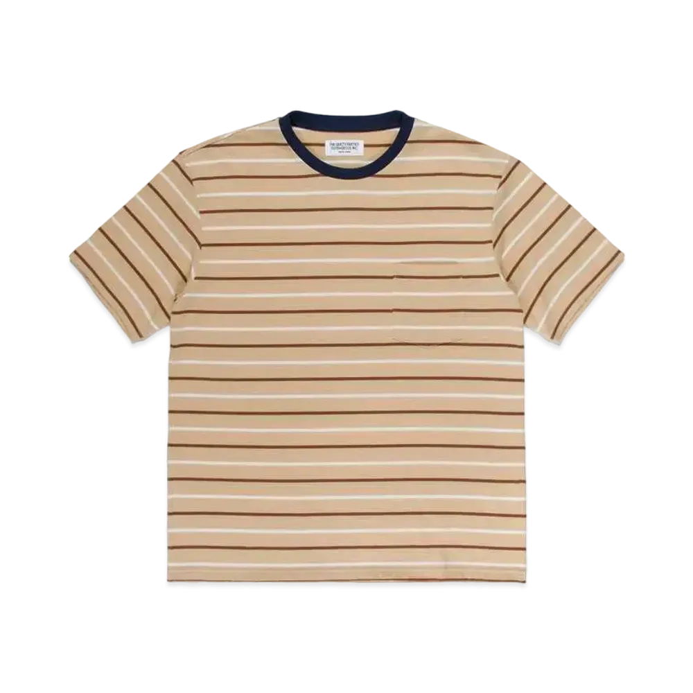 WAMA-0397WACKO MARIA STRIPED T-SHIRT "Orange"