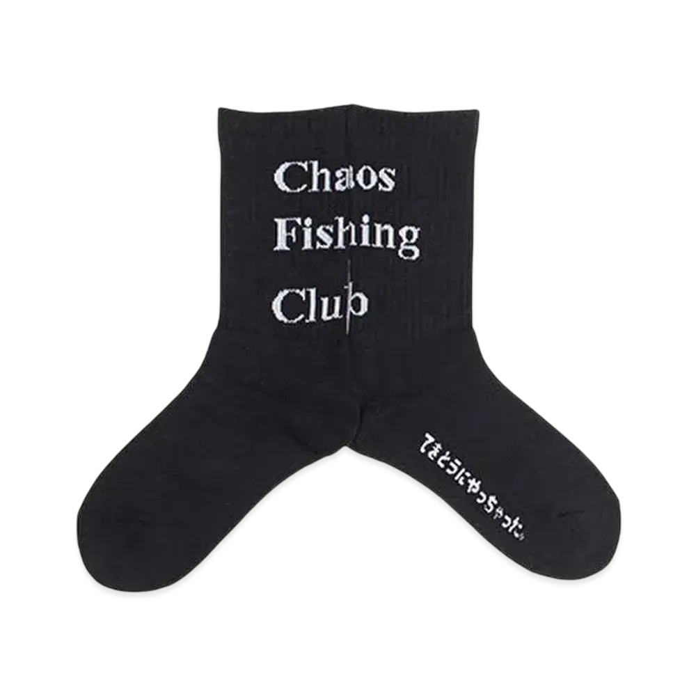 Chaos Fishing Club 1PAC LOGO SOCKS "BLACK"