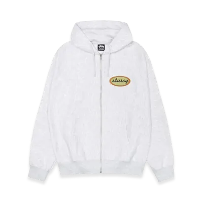 Stussy x Our Legacy Work Shop Oval Zip Hoodie "Ash Heather"