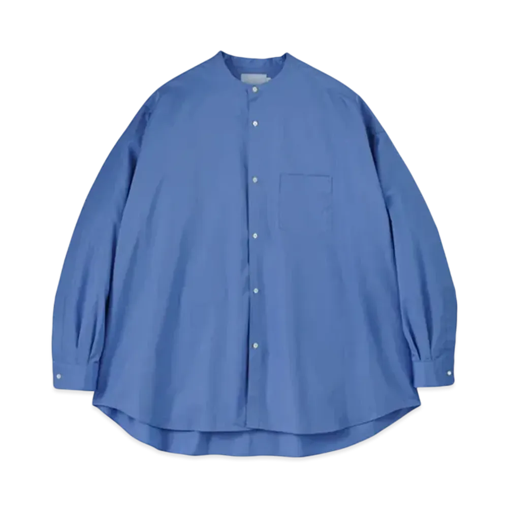 Graphpaper Alumo For Gp L/S Oversized Band Collar Shirt "Blue"