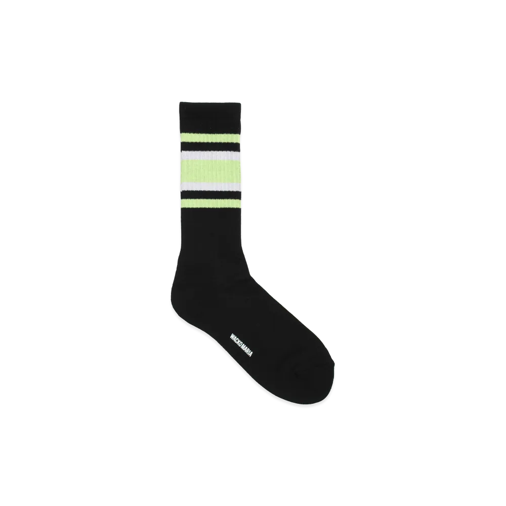 WACKO MARIA Sports Socks "Black/Green"