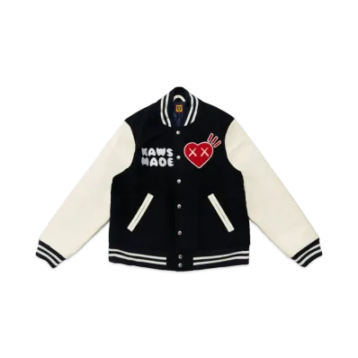 HUMAN MADE x KAWS VARSITY JACKET "Navy"