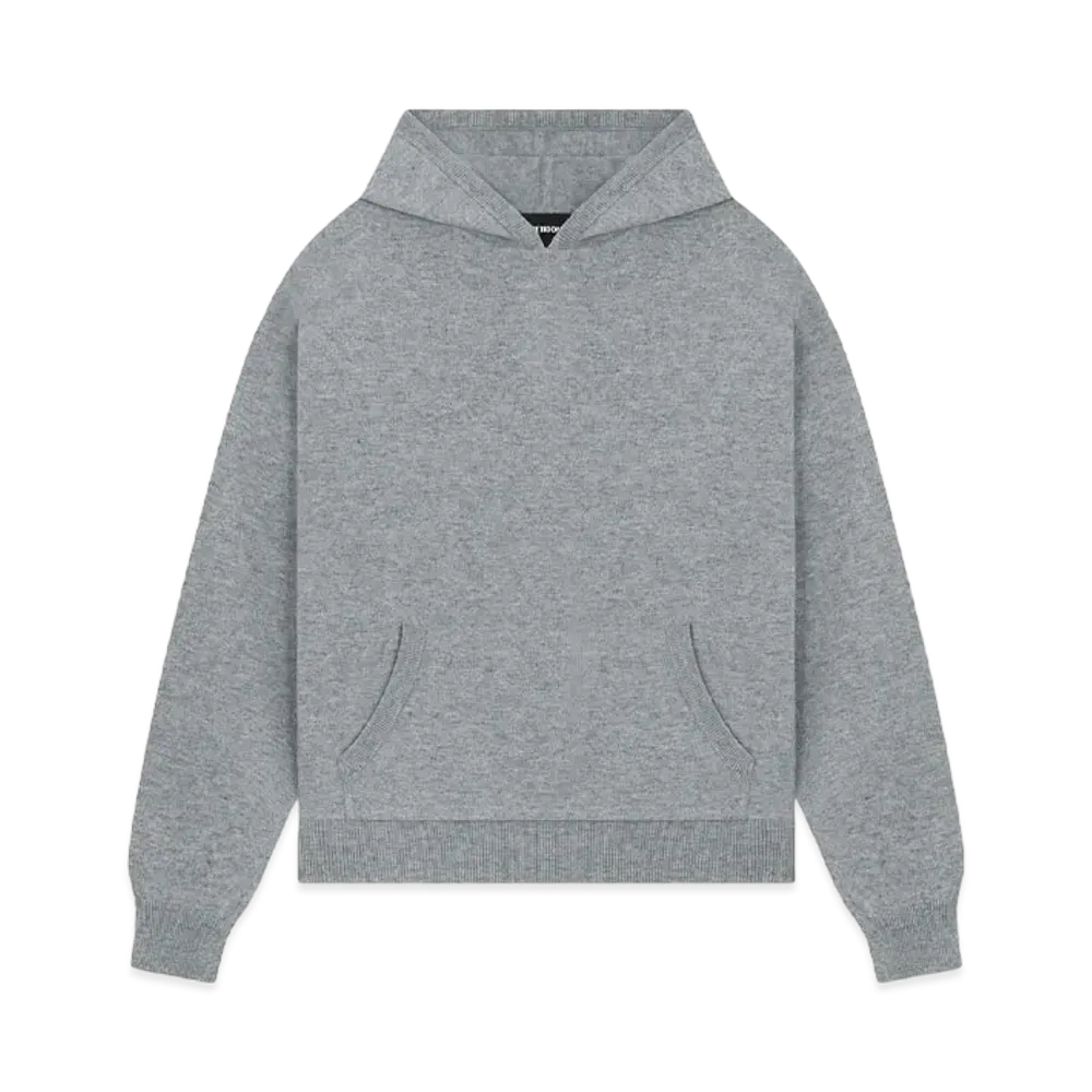 WE11DONE Logo Knit Hoodie "Gray"