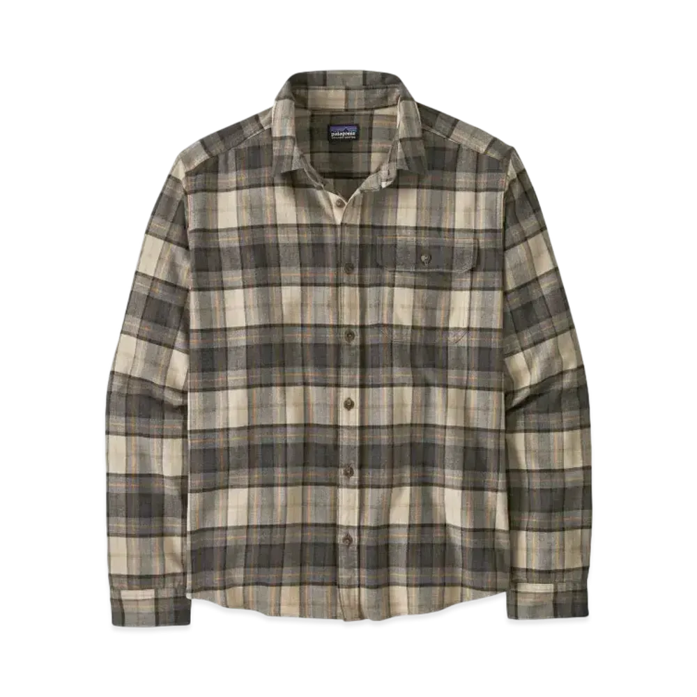 Patagonia Men's Long Sleeve Lightweight Fjord Flannel Shirt "Forge Grey"