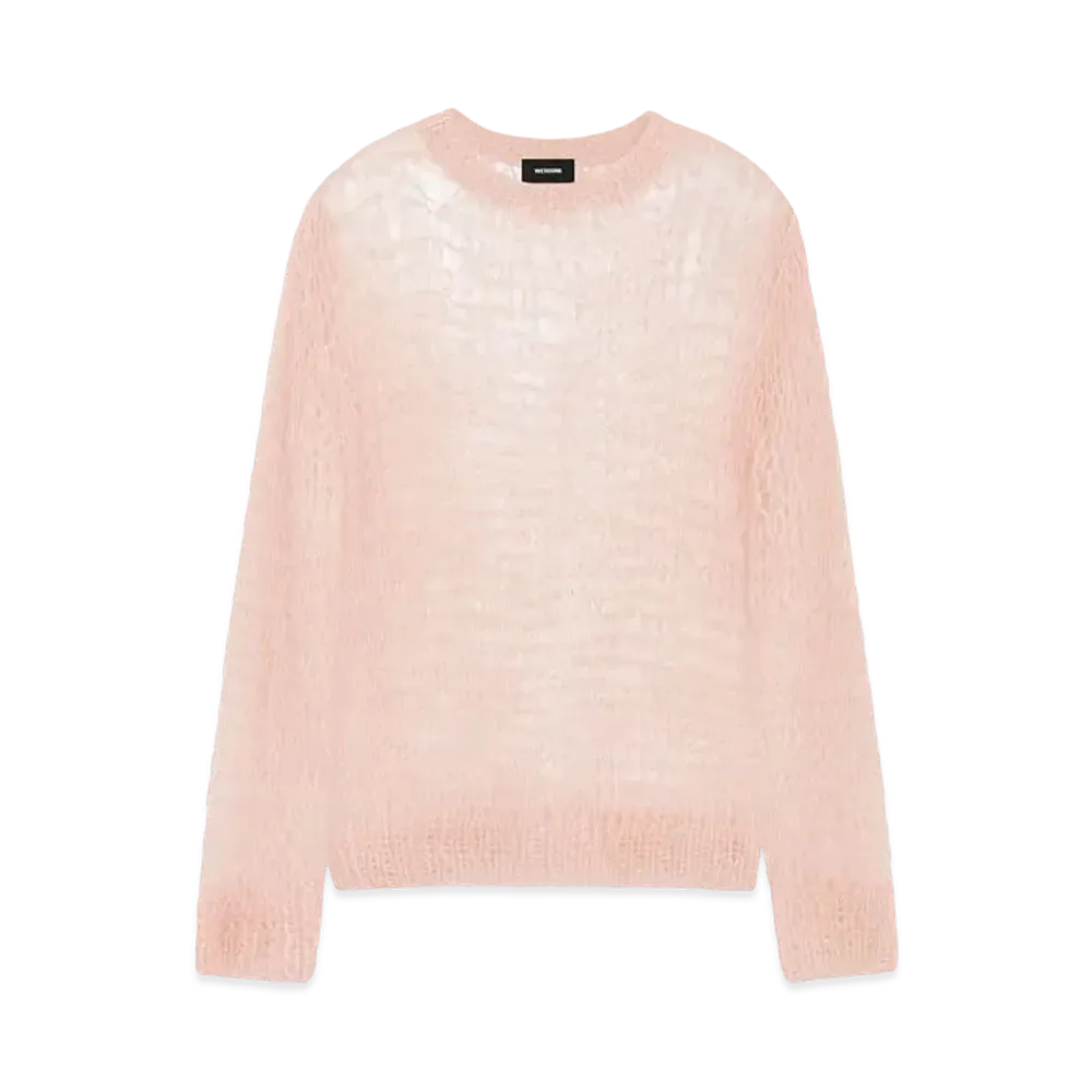 WE11DONE Open Knit Sweater "Light Pink"