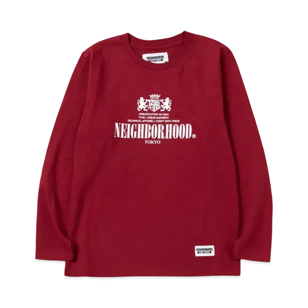 NEIGHBORHOOD OT . Tee LS-5 "Burgundy"