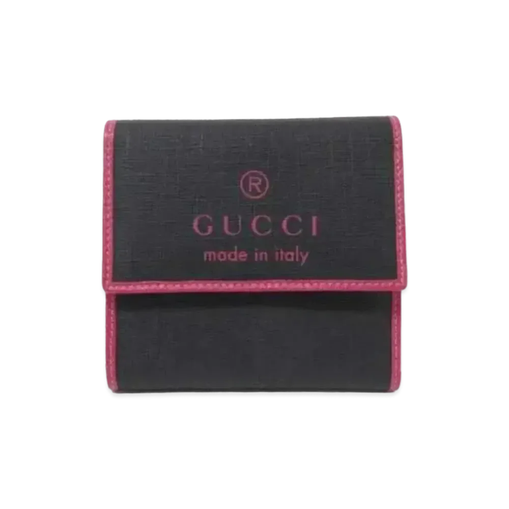 Gucci PVC Logo Wallet "Black /Pink"