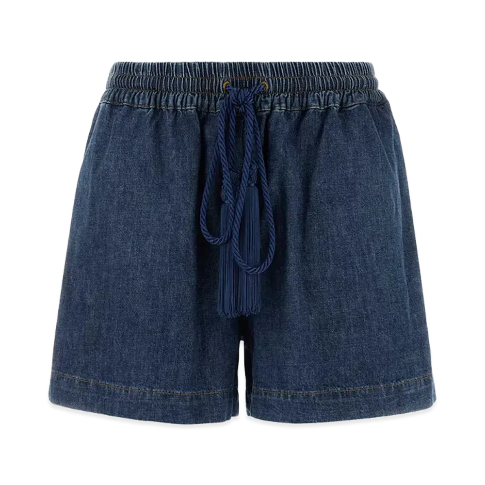Valentino Women's Denim Shorts "Blue"