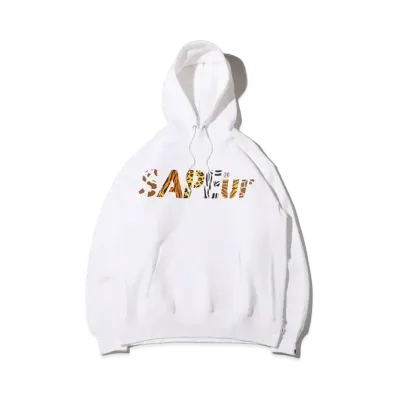 SAPEur Night Safari Logo Hoodie "White"