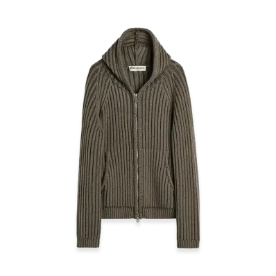 OUR LEGACY Level Hood "Sage Stripe Dry Merino Wool"