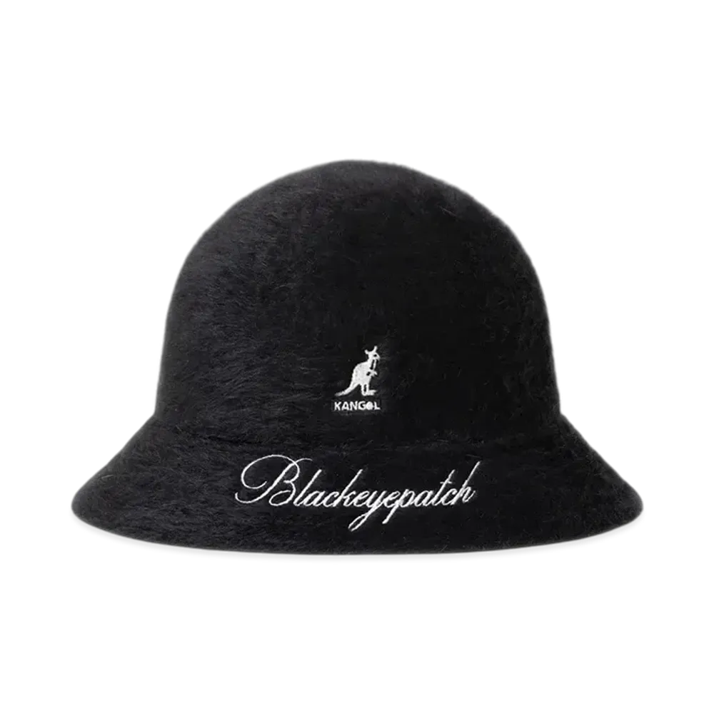BlackEyePatch Script Logo Faux Fur Kangol Hat "Black"