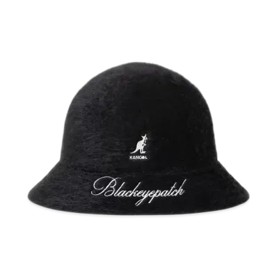 BlackEyePatch Script Logo Faux Fur Kangol Hat "Black"