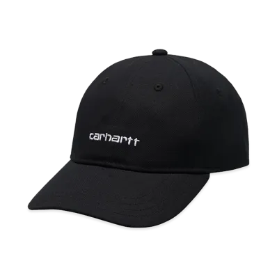 Carhartt WIP Canvas Script Cap "Black/White"