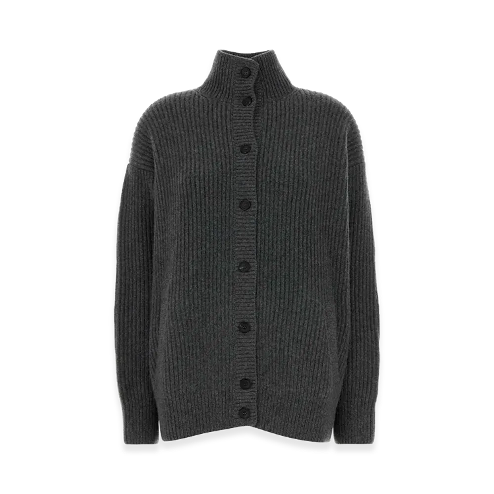 PRADA Women's Cashmere Oversize Cardigan "Grey"