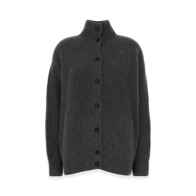 PRADA Women's Cashmere Oversize Cardigan "Grey"