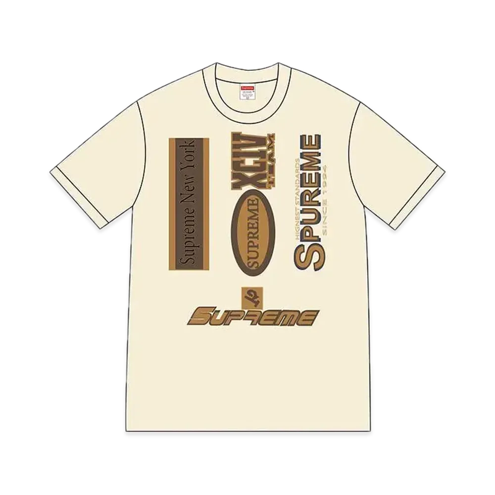 Supreme Multi Logos Tee "Natural"