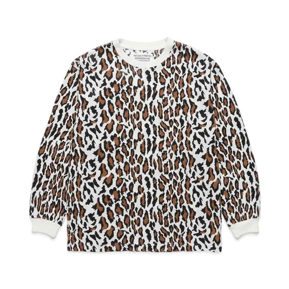 WACKO MARIA LEOPARD THERMAL SHIRT "White"