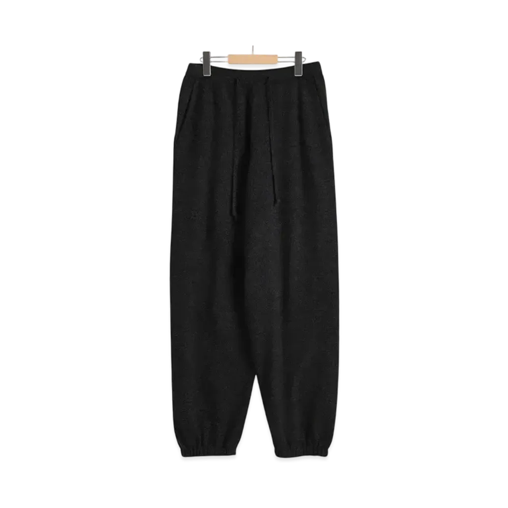 COMOLI Cashmere Knit Pants "Charcoal"