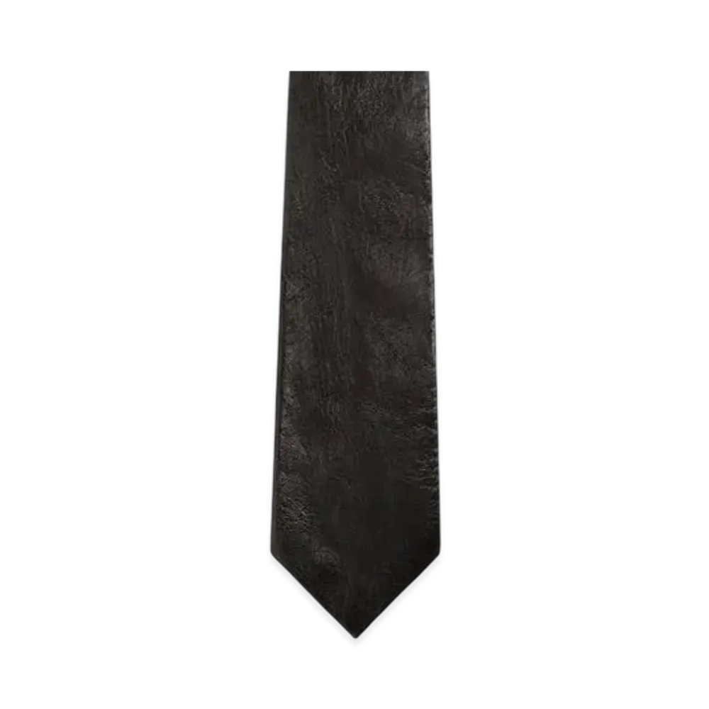 Bottega Veneta Shiny Leather Tie "Kale"