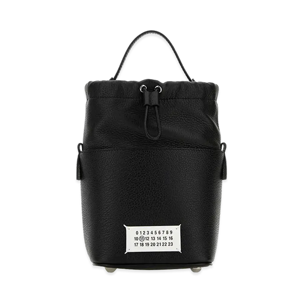 Maison Margiela Leather Mini 5AC Bucket Bag "Black"