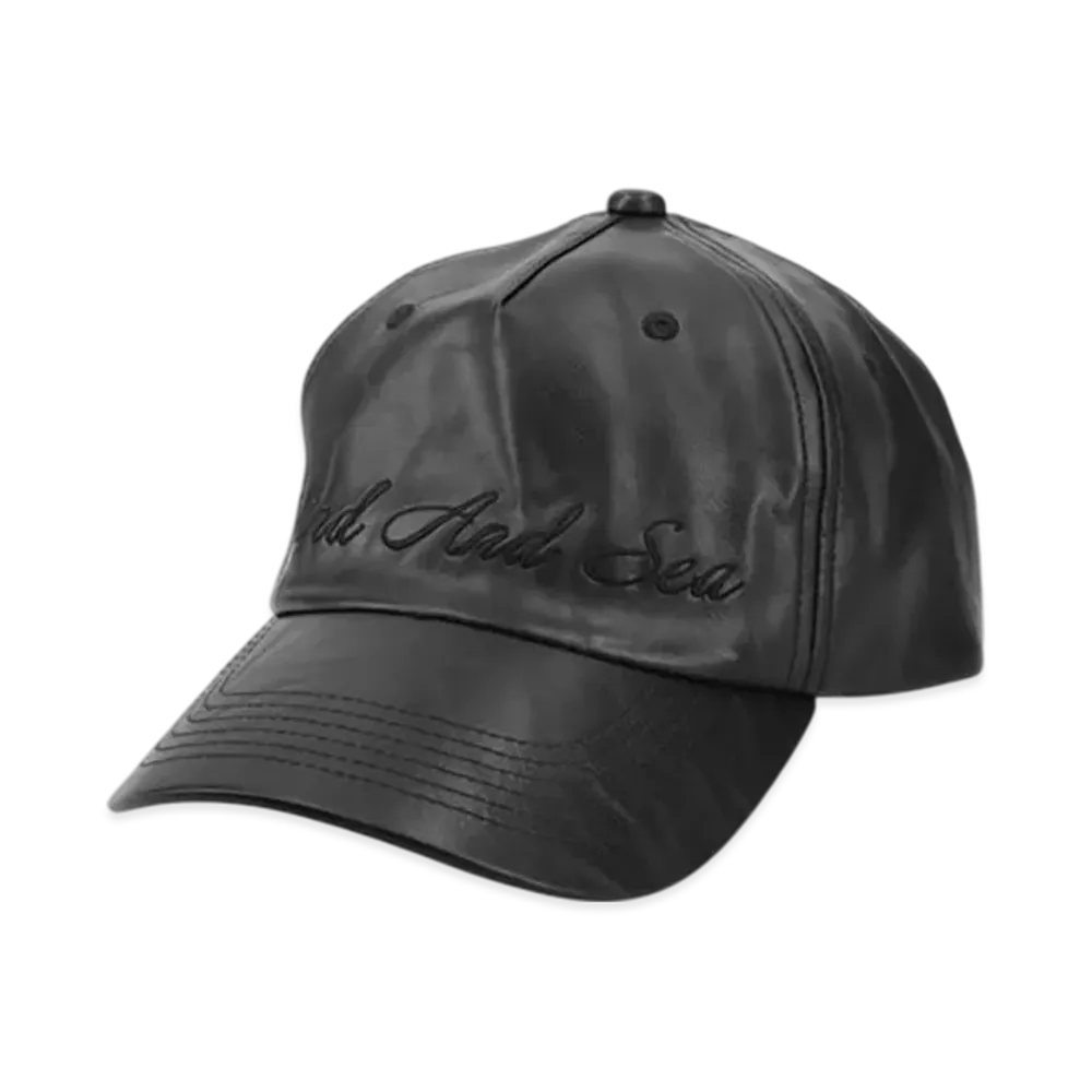 WIND AND SEA Syntetic Leather Cap "Black"