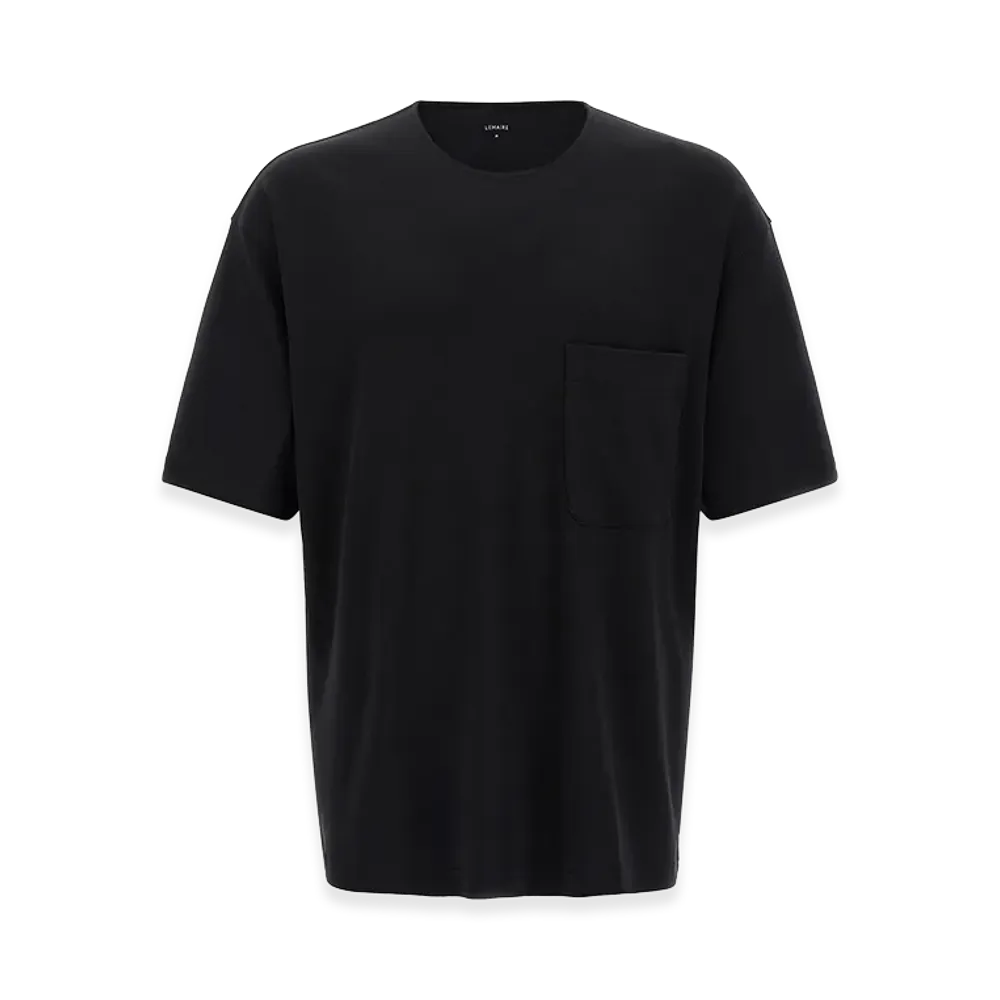 LEMAIRE Cotton And Silk T-Shirt "Black"